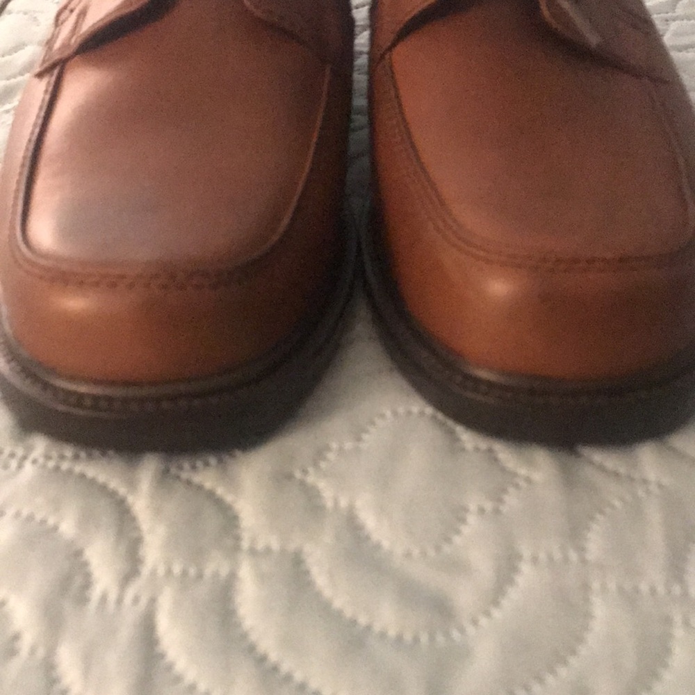New Nunn Bush Classic Brown Leather Tie Shoes Waterproof Soles Size 8.5 Men - Picture 7 of 13